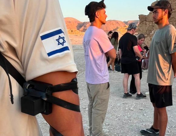 Guiding and praying on Masada:                                 Bridging the distance between one another